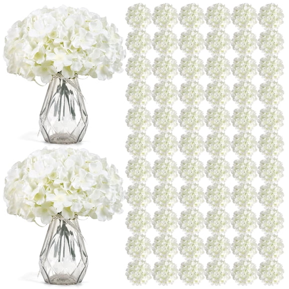 Flores artificiales de hortensia Auihiay, 104 unidades, para decoración de bodas