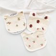 thumbnail image 1 of Paquete de 3 baberos impermeables de algodón para niñas y niños con broches, 1 of 4