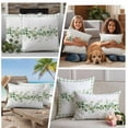 thumbnail image 5 of Eucalyptus Leaves Outdoor Waterproof Pillow Covers, Sage Green Plaid Watercolor Decorative Rectangle Throw Pillowcase Sofa Cushion Sham for Patio/Couch/Chair, 20"x12" 2 Pack, 5 of 8