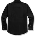 thumbnail image 5 of QWZNDZGR Mens Casual Button Down Shirt Long Sleeve Chambray Shirt Business Blouse, 5 of 8
