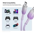thumbnail image 6 of Powertek Frosty USB-A to USB-C Braided Cable, 6 ft, Purple, 6 of 7