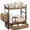 dark brown, variant on Gijjgole 2-Tier Bathroom Counter Organizer with Drawer and Basket, Wood Countertop Organizer for Storage, Skincare Organizers for Vanity, Counter Shelf for Bathroom Organization