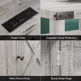 thumbnail image 2 of Farmhouse Nightstand with Charging Station, Rustic End Table Bedroom with Storage Living Room Side Table with USB Ports and Outlets, 18in, White&Gray Finish, 2 of 8