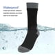 thumbnail image 4 of Calcetines impermeables y transpirables, calcetines térmicos para hombres y mujeres, calcetines de senderismo cálidos de doble capa, calcetines deportivos de invierno para ciclismo y esquí (negro y, 4 of 5