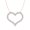 Rose Gold, variant on Aura - Open Heart Diamond Pendant Necklace (2.5ct )