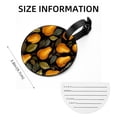 thumbnail image 5 of Thanksgiving Pear 2pcs PU Leather Round Bag Tags with Privacy Cover and Name ID Tag - Suitcase Tags for Travel Luggage, Handbags, Backpacks, School Bags, 5 of 6