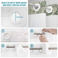 thumbnail image 4 of No Hook Shower Curtain, Green Floral Shower Curtains for Bathroom with See Through Top Window, Spring Flowers Pattern Botanical Vintage Waterproof & Washable Bath Curtain 60"x72", 4 of 9