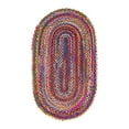 thumbnail image 3 of Unique Loom Braided Chindi Collection Area Rug - Layer (3' 3" x 5' 1" Oval Multi/Blue), 3 of 7