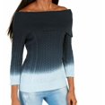thumbnail image 1 of Tommy Hilfiger Womens Sweater Cable-Knit Ombre Pullover Blue XL, 1 of 1