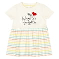 thumbnail image 3 of Inktastic My Heart Belongs Firefighter Girls Baby Dress, 3 of 5