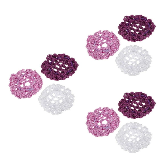 HEMOTON Raindrops 9 pcs Hairnets Elastic Mesh Bun Cover for Women Convenient Hair Accessories for Food Service Workers