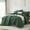 Dark Green, variant on Davulos Twin Comforter Sets , 5 Pieces Bed in a Bag ,Burnt Orange Beddding Comforter Sets with Sheets Solid Lightweight Bed Set for All Seasons