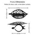 thumbnail image 2 of Textured Black Leaf Curtain Tiebacks Set of 2, 2 of 7