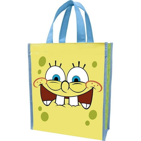 Good Recycled Shopper Tote - 21073 SpongeBob Square Pants Recycled Shopper Tote, Small, Multicolored, Recycled, reusable shopper tote By Vandor