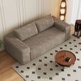 thumbnail image 4 of S-HOME Ergonomic Loveseat Sofa in Striped Pattern with Foam Cushion,  Deep Seat Design for Living Room, Bedroom and Apartments, Camel, 4 of 8
