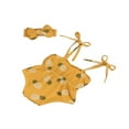 thumbnail image 3 of 2Pcs Baby Summer Wear Pineapple/Polka Dot Romper + Bowknot Headband Set, 3 of 9