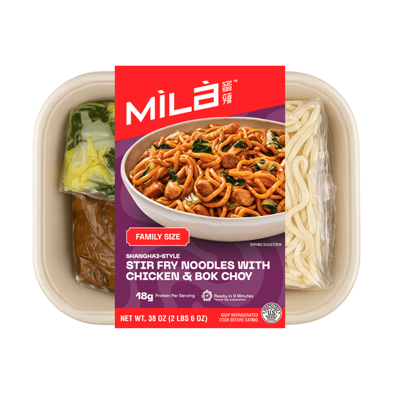 MiLa Shanghai-Style Stir Fry Noodles with Chicken & Bok Choy, 38 oz