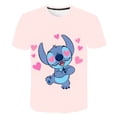thumbnail image 2 of 2023 verano niños niñas Stitch camisetas dibujos animados bebé camisetas manga corta estampado niños ropa niños Stich ropa camisetas Tops14T Gao Jinjia LED, 2 of 2