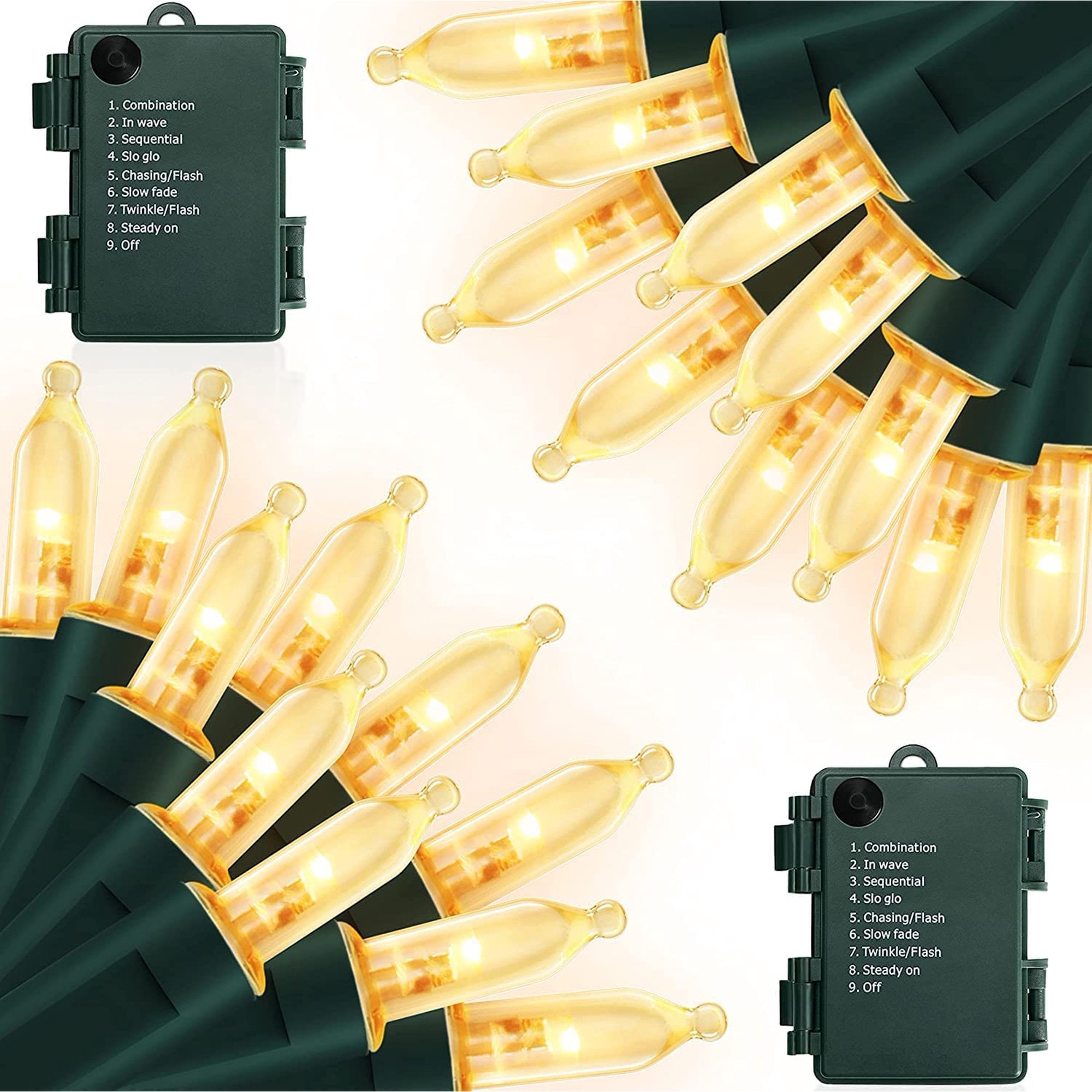 50 LED Christmas Mini String Lights, 16 Ft Battery Operated Christmas