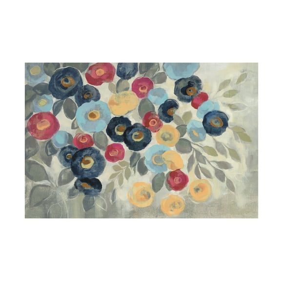 Trademark Fine Art 'Winter Flowers I' Canvas Art by Silvia Vassileva