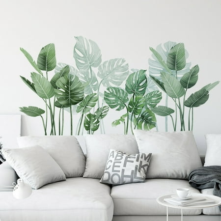 Monstera Leaf Green Plant Wall Sticker Removable Self Adhesive Diy Decal Mural Home Decor Canada - Is Wall Stickers Removable