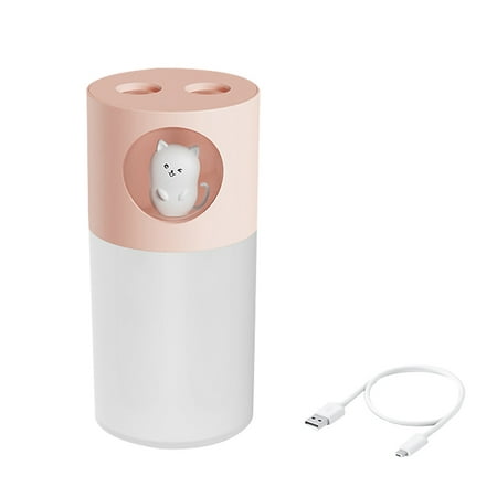 

Humidifier 270ml USB Plastic Diffuser 2W Cartoon LED Air Humidifier for Home Office Pink