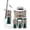 Color 3, variant on Bathroom Accessory Set 6 Piece Peacock Ornate Arch Tropical Plants Exotic Trash can, Toothbrush Holder, Toothbrush Cup, Soap Dispenser, Soap Dish, Toilet Brush Holder