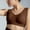 14-Coffee, variant on YWDJ Bras for Women Half Cup Closure in Back Comfortable Bras No Underwire Bras Wide Strap Full Coverage Push up Wrap Sleep Bras Padded Plus Size Comfort Bras Comfy Bras Beige M