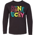 thumbnail image 3 of Inktastic Colorful State of Kentucky Long Sleeve Youth T-Shirt, 3 of 5