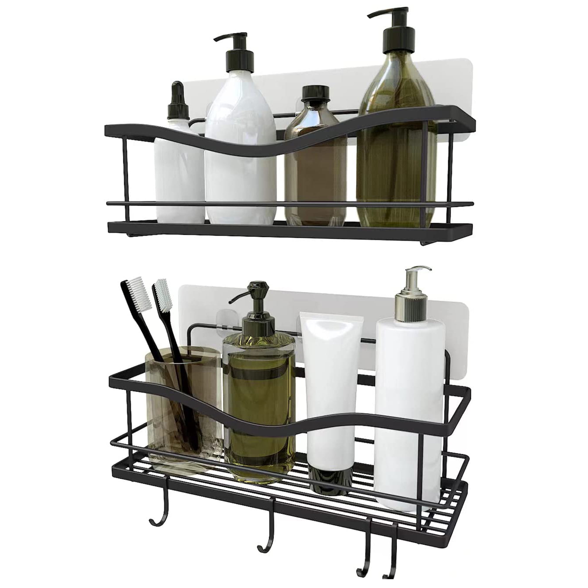 KINCMAX Shower Caddy Set 2 Pack Shampoo Holder Organizer Adhesive