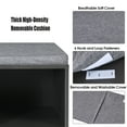 thumbnail image 6 of Topbuy Grey Adjustable 10-Cube Organizer Bench Entryway Padded Shoe Storage Bench, 6 of 9