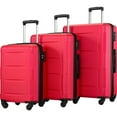 thumbnail image 1 of uhomepro Luggage Sets, 20" 24" 28" Carry on Luggage with Spinner Wheels, TSA Lock, Lightweight Hard Case Luggage Travel Suitcase Christmas Gifts for Business Trip Holiday Travel Cruise, Red, 1 of 8