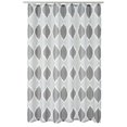 thumbnail image 1 of Fabric Shower Curtain with Grommets and Hooks - 71W x 71H inches, Grey/Grey Morocco, 1 of 5