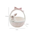 thumbnail image 4 of tredstone Ceramic Rabbit Easter Basket Porcelain bunny bowls Flower Pot Home Decor 12cmx12cmx13.5cm, 4 of 9