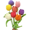 thumbnail image 2 of Crochet Flowers,Happon 8Pcs Fake Tulips Artificial Flowers Handmade Knitted Tulip Bouquet Crochet Flower Bouquet Table Centerpieces Gift for Women, 2 of 7