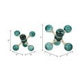 thumbnail image 4 of Decorative Glass and Metal Jack Bookends - Elegant Book Accessories for Bookshelf, Office, and Desk Decor - Modern Book Ends for Home Library or Coffee Table Decoration - Set of 2, 7", 5", Green, 4 of 12