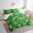 thumbnail image 3 of jejeloiu Pixelated Miners Game 7-Piece Twin Bedding Sets,Modern Geometric Checkered Bedding Comforter Set,Teens Video Games Sheet Sets For Boys Kids,Super Cozy Room Decor Reversible, 3 of 8