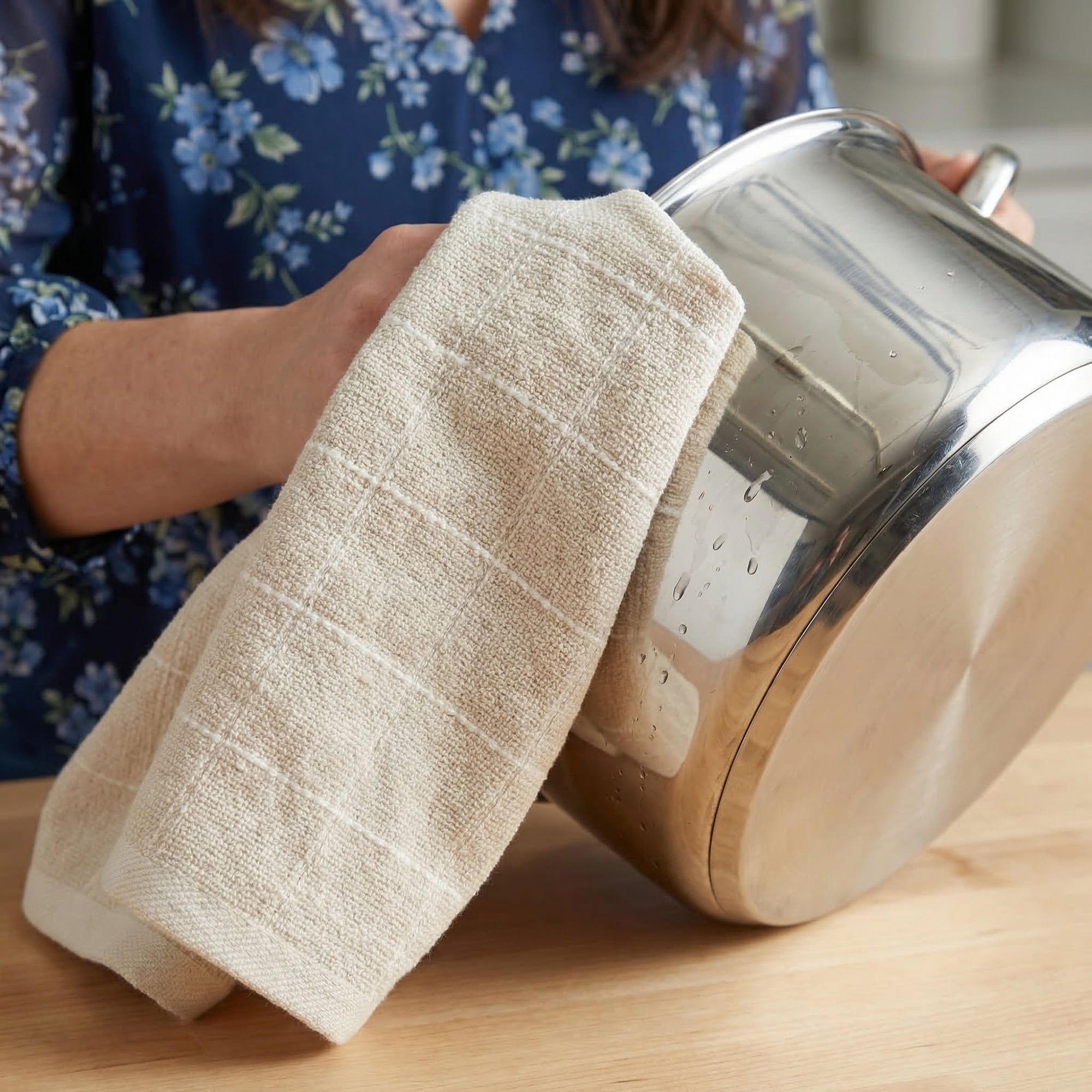 Unique Bargains 4 Pack Highly Absorbent Cotton Reusable Dish Cloths White 25" x 15"