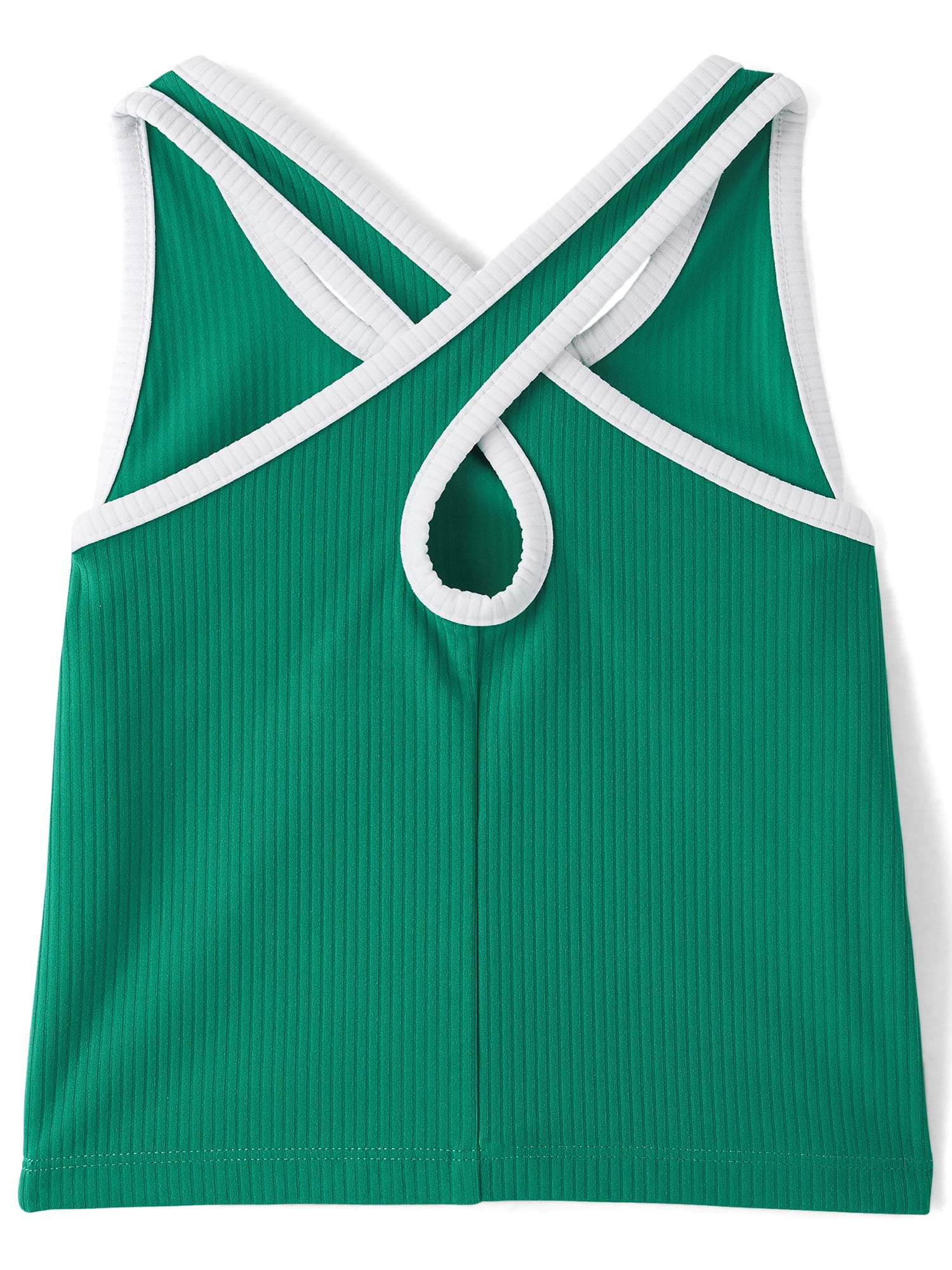 The Children's Place Girls Sleeveless Contrast Ribbed Cross Back Tank Top, Sizes XS-XXL