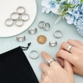 thumbnail image 3 of 14pcs 7 Sizes Stainless Steel Blank Ring Spinner Ring Rotatable Fidge Spinner Rings Laser Inscription Plain Blank Finger Ring Stress Anxiety Relief Rotating Ring Finger Band Rings, 3 of 7