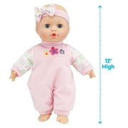 Kidoozie Sweetie Doll, Includes diaper, pajamas headband and bottle, soft-bodied, 12 inch doll with open and close eyes, ages 12 months and up