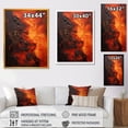 thumbnail image 4 of Designart "Tachisme Fusion in Volcanic Style II" Abstract Canvas Wall Art - Modern Red Tachisme Entryway Wall Art Print, 4 of 6