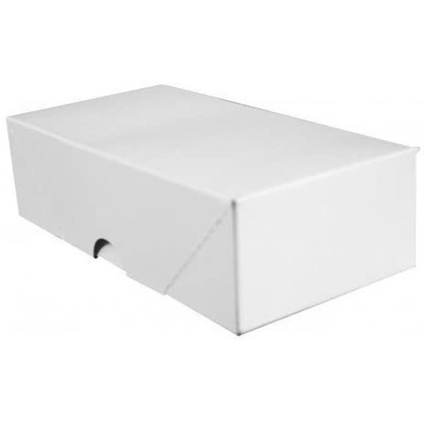 Case of White Business Card Folding Boxes Size 4 3/4" x 3 1/2" x 2