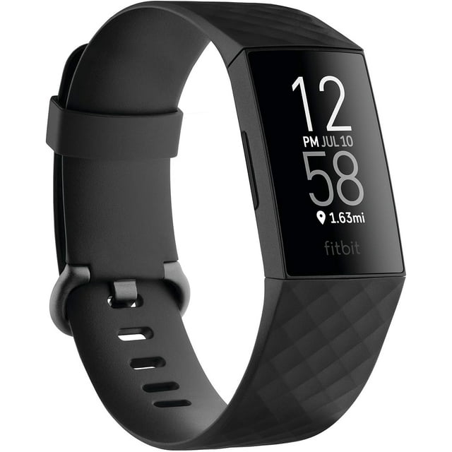 Remis à Neuf (Bon) Fitbit Charge 4 Traqueur de Mise en Forme avec Moniteur de Fréquence Cardiaque - Noir