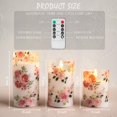 thumbnail image 3 of Juego de 3 velas LED sin llama LUSHARBOR en forma de pilar con control remoto, 3 of 6