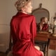 thumbnail image 1 of Hermoso conjunto de pijama sexy de hilo con escote en V profundo y perspectiva de encaje sexy para mujer, 1 of 6