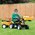 thumbnail image 2 of Aosom Front Loader Excavator Ride On Toy Kids Pretend Play Digger Tractor Construction Truck Pedal Control W/ 6 Wheels Controllable Bucket for 3-6 Years old, 2 of 10