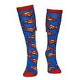 thumbnail image 2 of Warner Knee High Socks Superman Caped new Official Mens Blue Uk Size 6-9, 2 of 2
