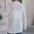 thumbnail image 3 of Women's Fashion Casual Open Front Long Sleeve Chunky Knit Cardigans Sweaters Outerwear Coats Cardigan Sweaters for Women Oversized Knitting Outerwear with Pockets Fall Lightweight Cardigan, 3 of 8