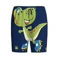 thumbnail image 4 of Fotbe Dino Playing Roller Skate Pajama Shorts for Men, Men's Pajama Bottoms, Sleepwear,Short Pajama Pants-4X-Large, 4 of 9